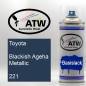 Preview: Toyota, Blackish Ageha Metallic, 221: 400ml Sprühdose, von ATW Autoteile West.